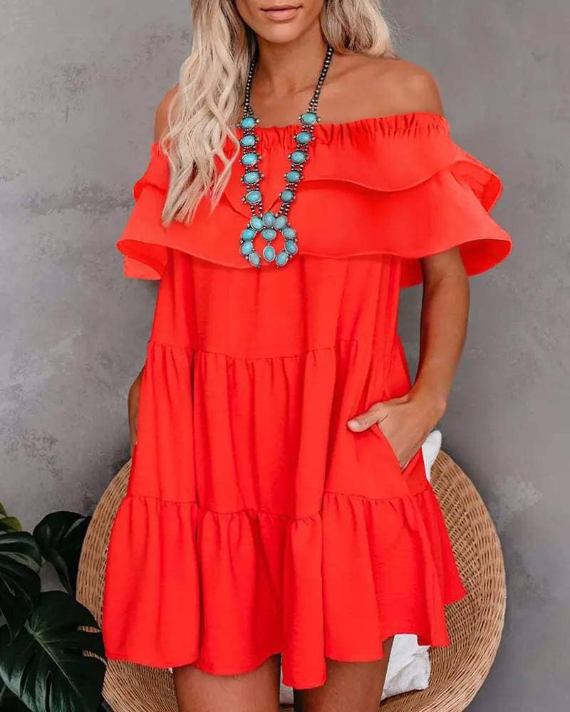 Scarlet Grace Ruffle Dress