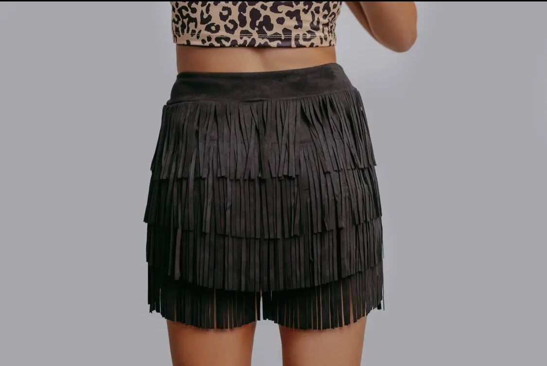 Glam Fringe Skort
