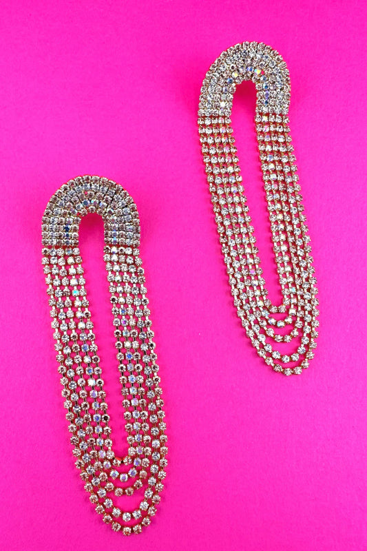 Crash My Party Rhinestone Earrings