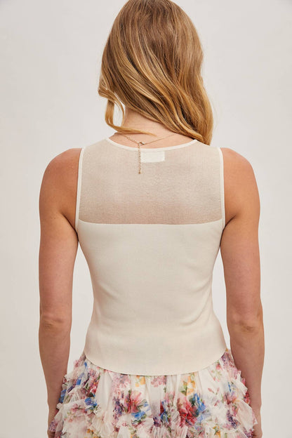 🤍 Simply Sweet Mesh Top