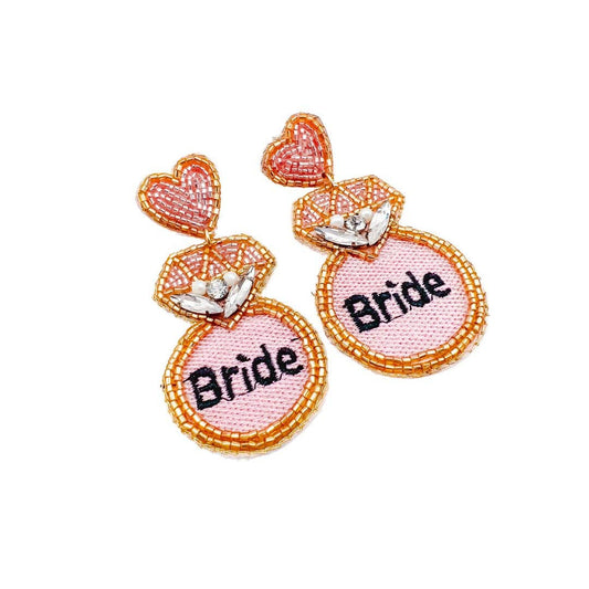 Pink Bride Earrings