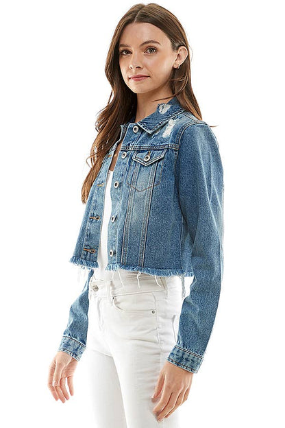 Distressed Denim Jacket