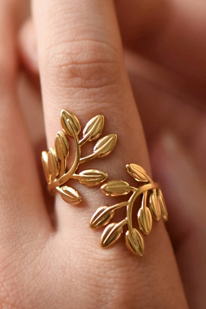 18K Gold Plated Waterproof Stainless Steel Ring