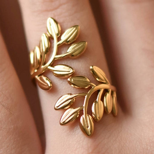 18K Gold Plated Waterproof Stainless Steel Ring