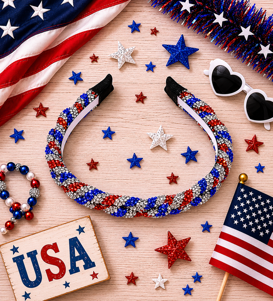 USA Sparkles Headband