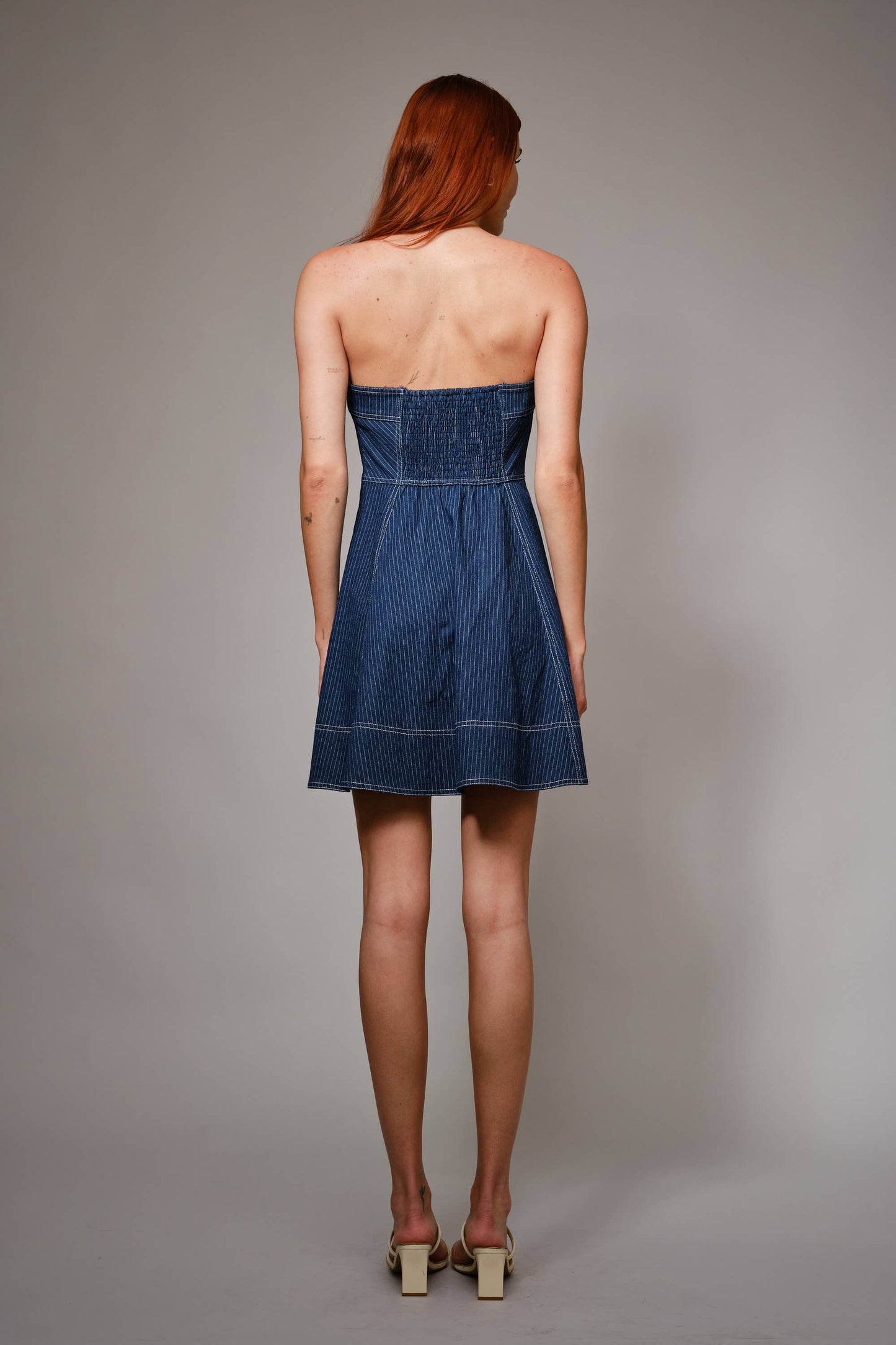 🤍 Coastal Lines Denim Dress