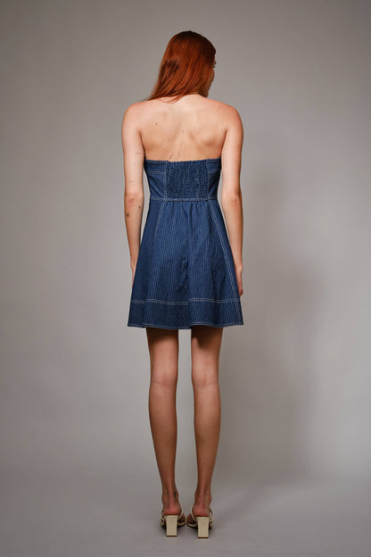 🤍 Coastal Lines Denim Dress