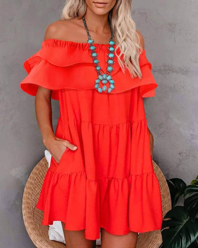 Scarlet Grace Ruffle Dress