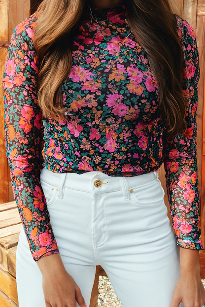 🌸 Wildflower Nights Mesh Top