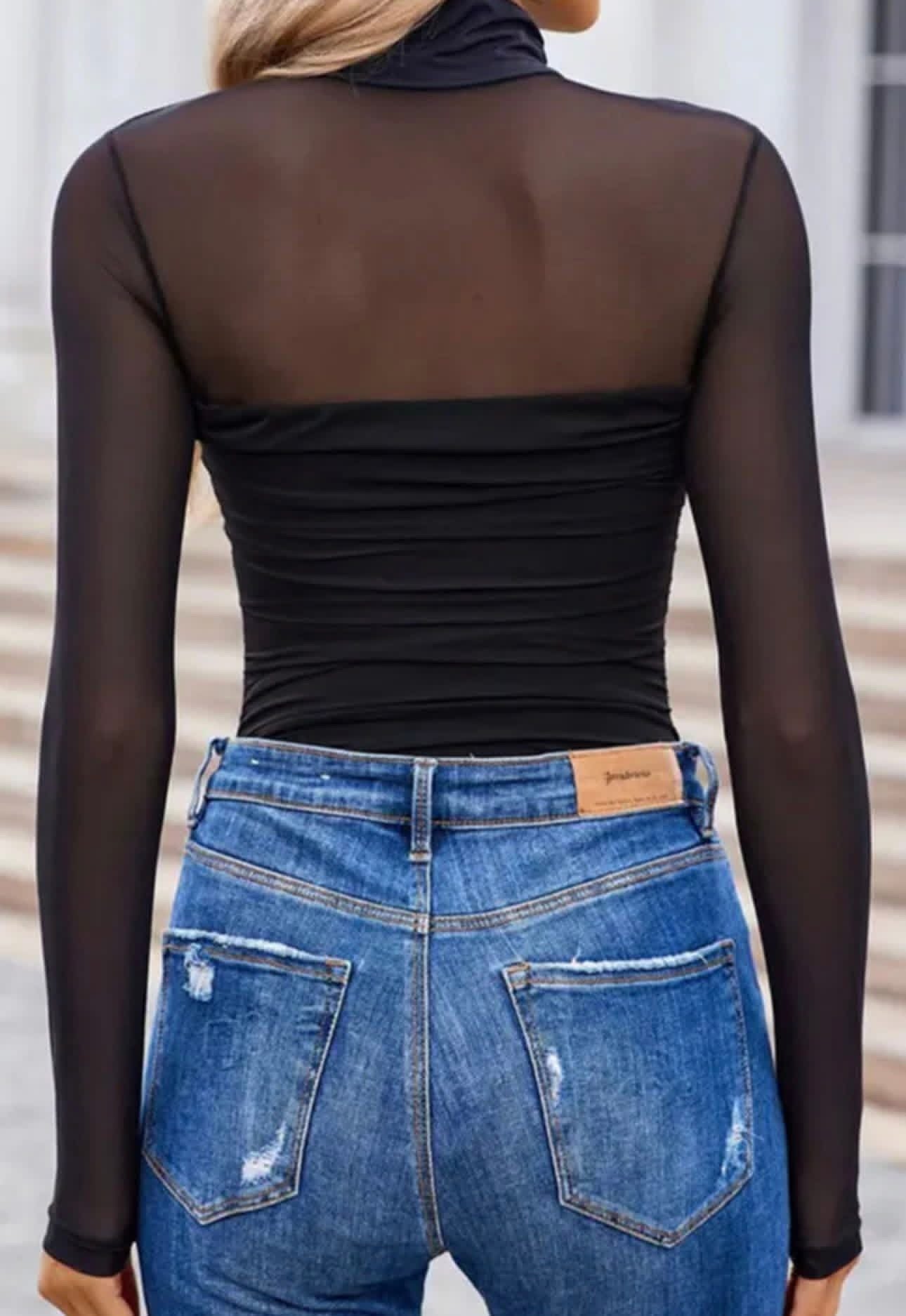 Midnight Whisper Mesh Top