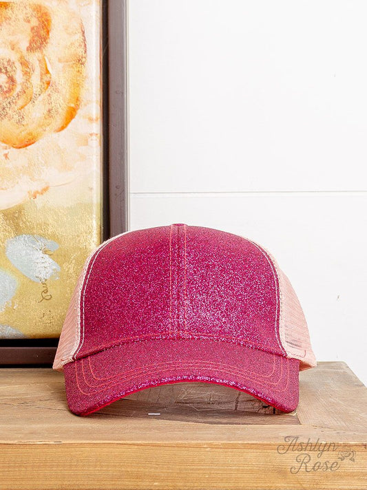 High Ponytail Glitter Hat