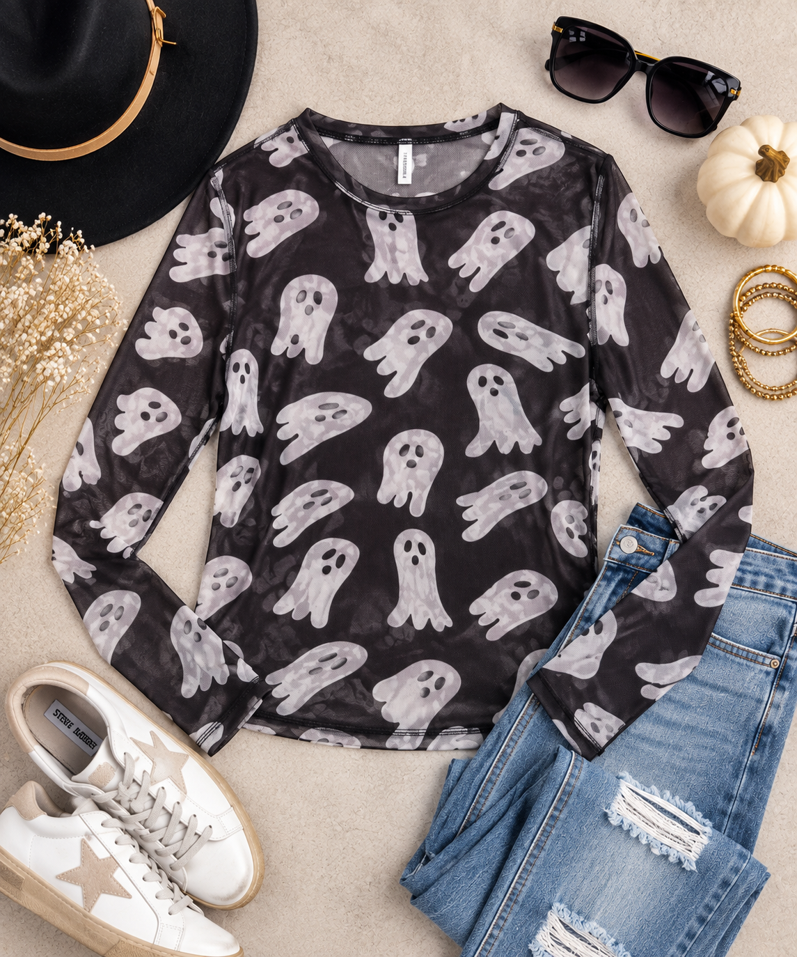Ghost Mesh Top