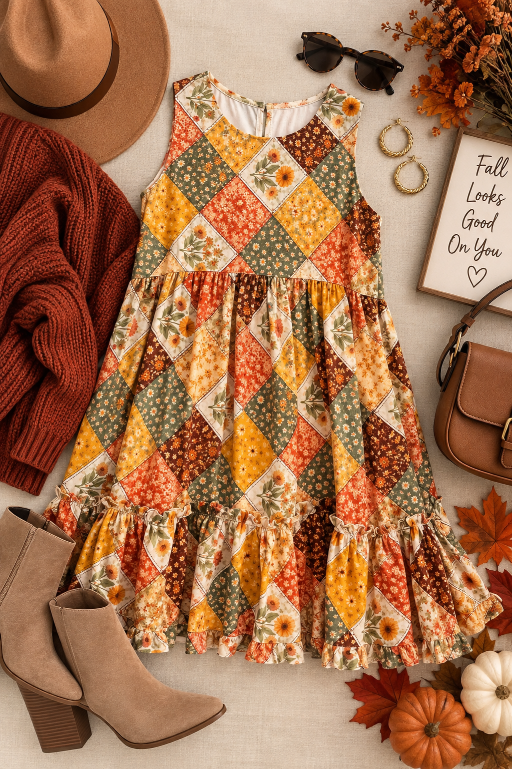 Harvest Patchwork Dress