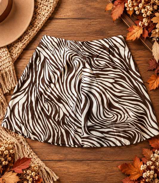 Wild at Heart Zebra Skirt