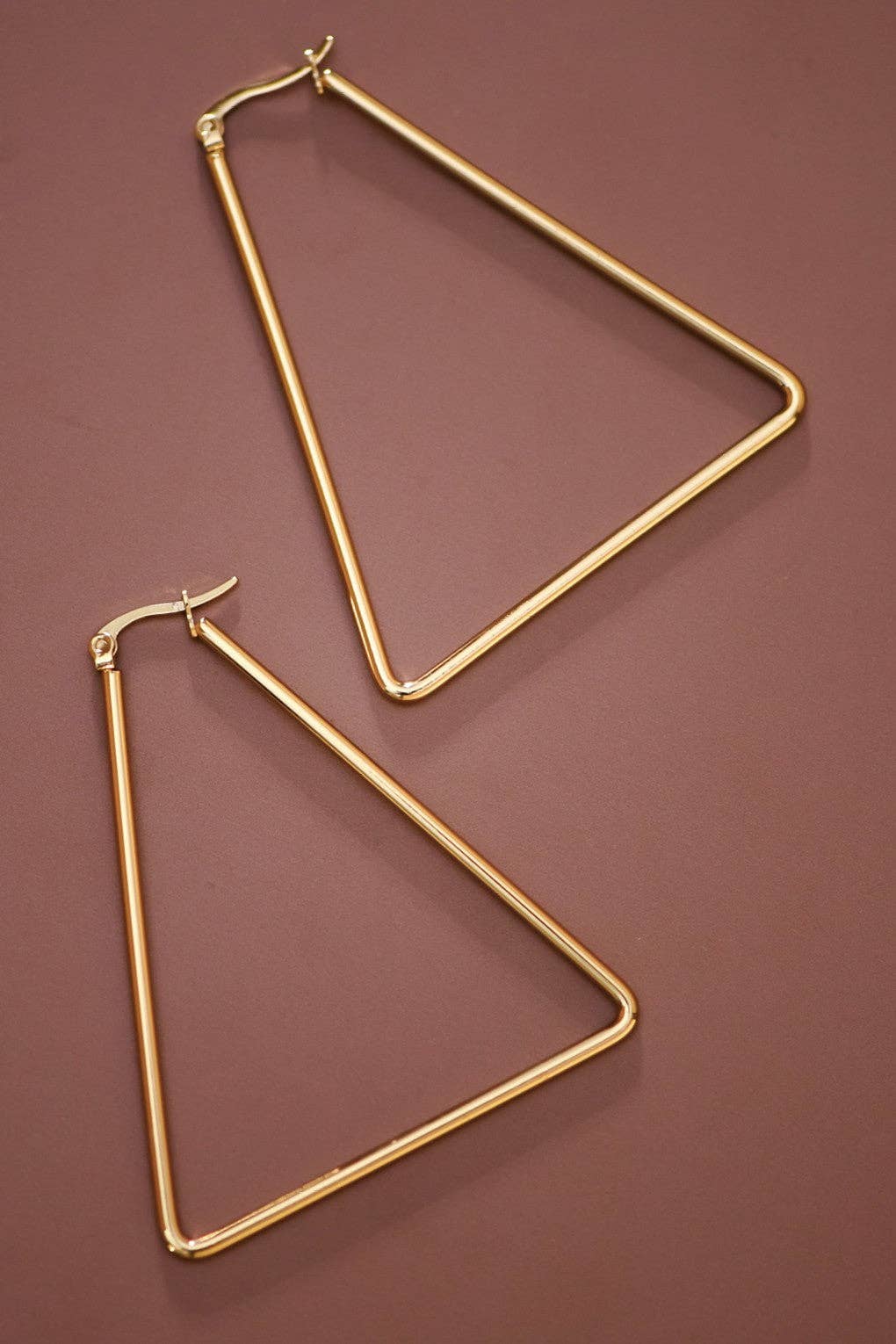 18K Gold Plated Waterproof Stainless Steel Hoop Earrings