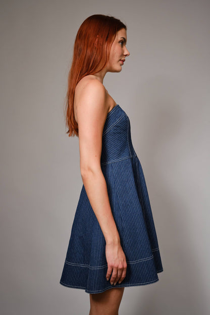 🤍 Coastal Lines Denim Dress