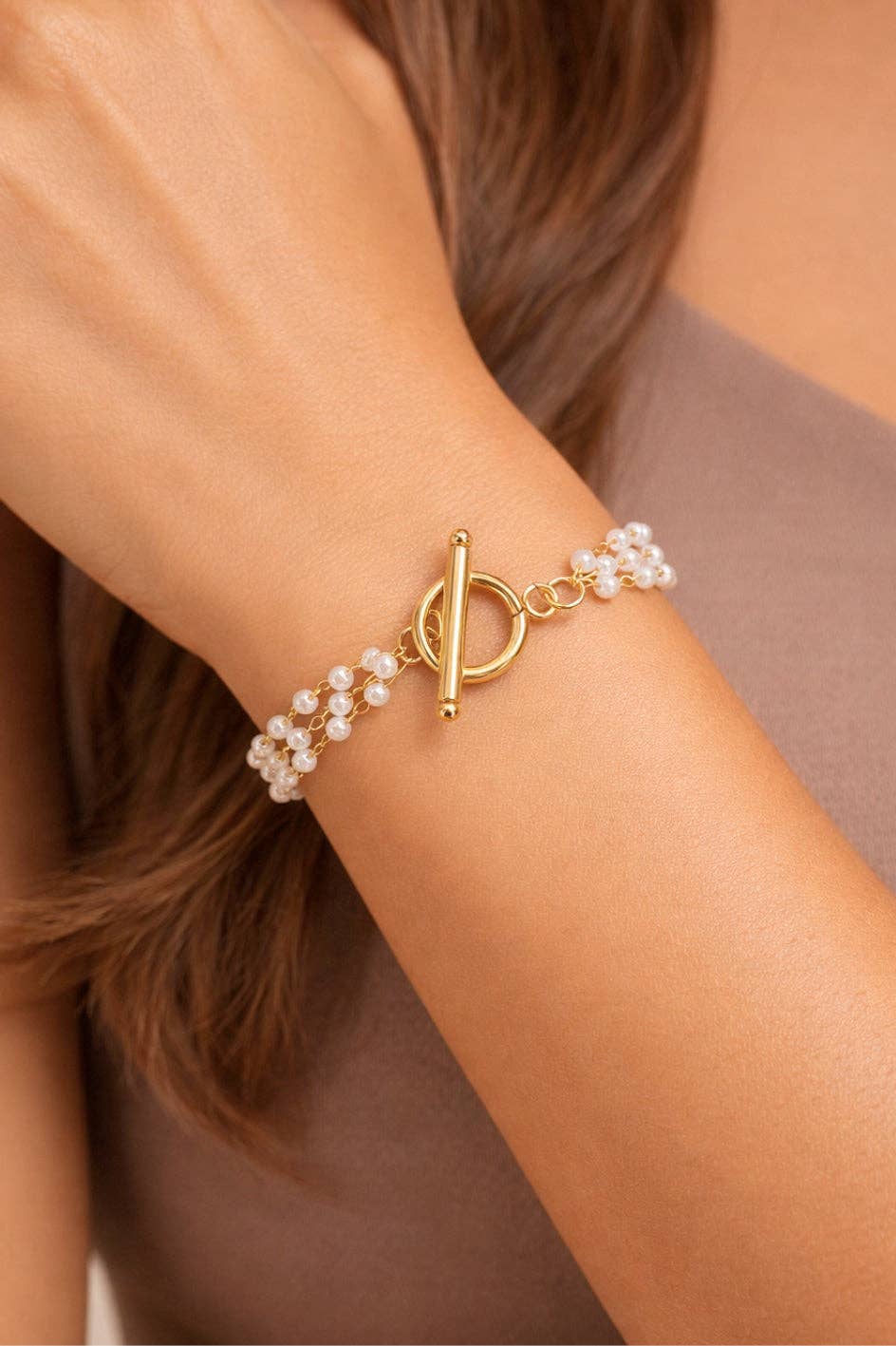 18K Gold PVD Plated Waterproof Stainless Steel Chain Bracelet