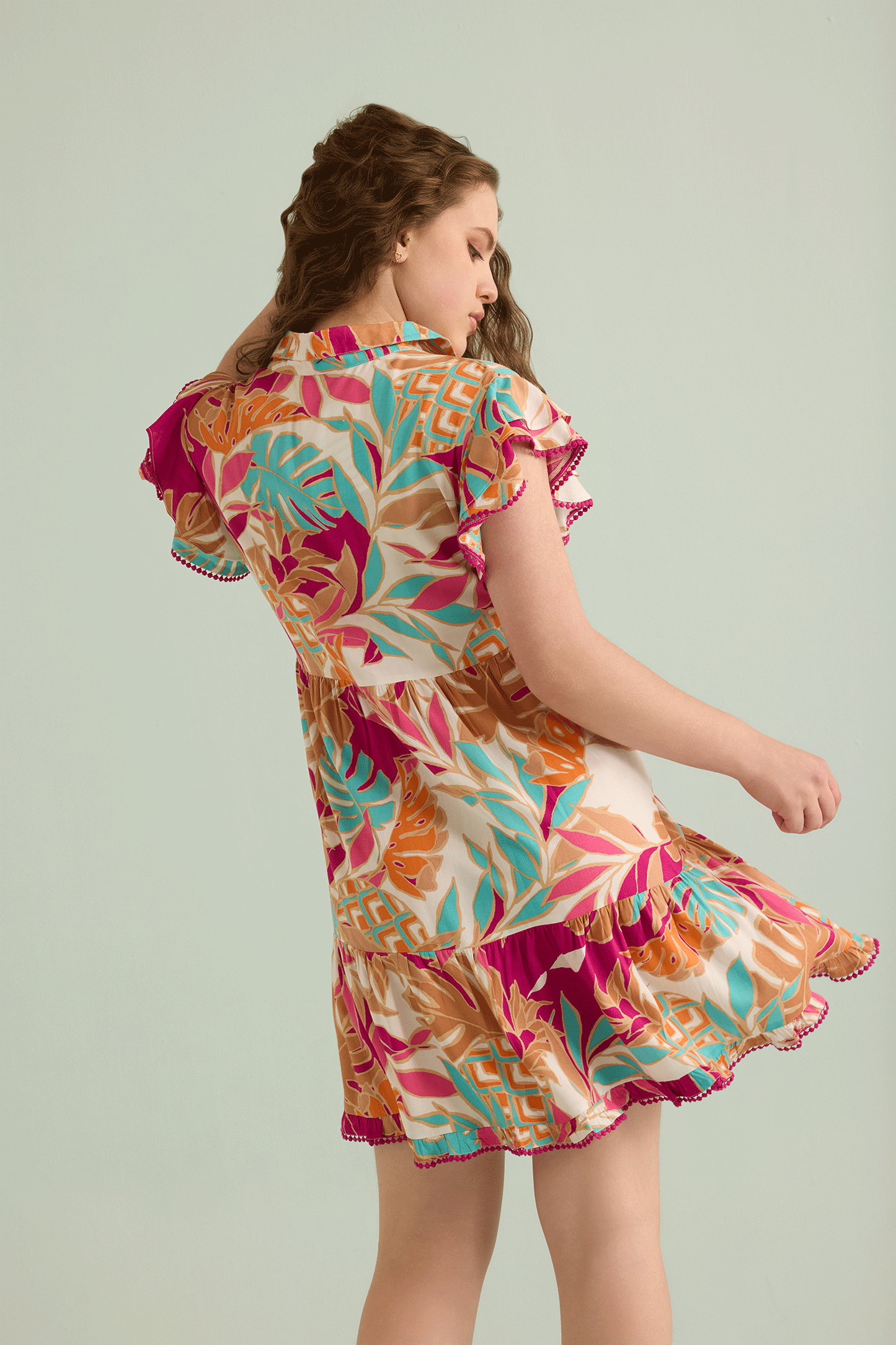 🌴 Tropical Breeze Babydoll Dress