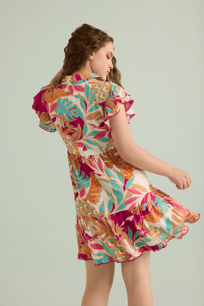 🌴 Tropical Breeze Babydoll Dress