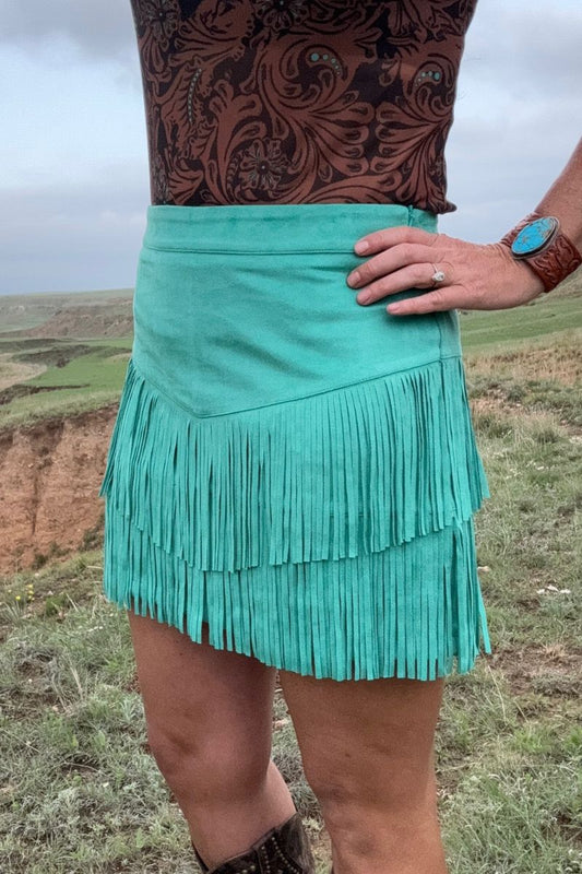 Fort Worth Fringe Skirt (2 color options)